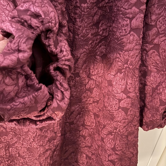 NWT NY & CO Textured Puff-Sleeve Shift Dress Size Large - Picture 11 of 12